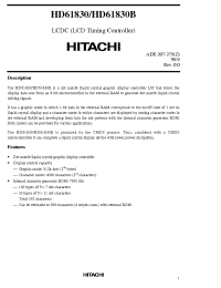 Datasheet HD61830B manufacturer Hitachi