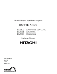 Datasheet HD6433800FP manufacturer Hitachi
