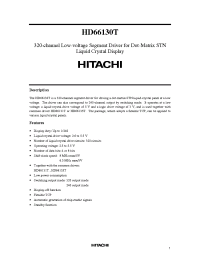 Datasheet HD66130 manufacturer Hitachi