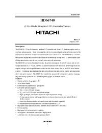 Datasheet HD66740TB0 manufacturer Hitachi