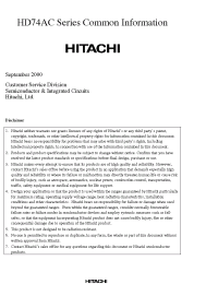 Datasheet HD74AC manufacturer Hitachi