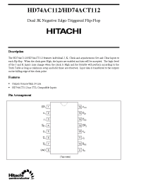 Datasheet HD74AC112 manufacturer Hitachi