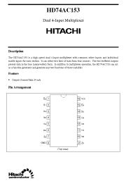 Datasheet HD74AC153 manufacturer Hitachi