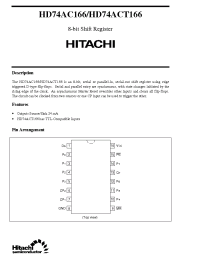 Datasheet HD74AC166 manufacturer Hitachi