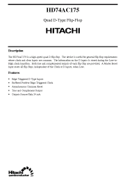 Datasheet HD74AC175 manufacturer Hitachi
