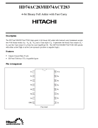 Datasheet HD74AC283 manufacturer Hitachi