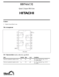 Datasheet HD74AC32 manufacturer Hitachi