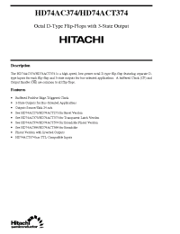 Datasheet HD74AC374 manufacturer Hitachi