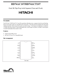 Datasheet HD74ACT107 manufacturer Hitachi