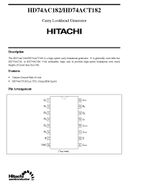 Datasheet HD74ACT182 manufacturer Hitachi