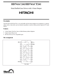 Datasheet HD74ACT241 manufacturer Hitachi