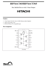 Datasheet HD74ACT365 manufacturer Hitachi