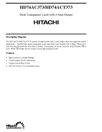Datasheet HD74ACT373 manufacturer Hitachi