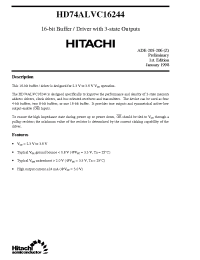 Datasheet HD74ALVC16244 manufacturer Hitachi