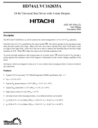 Datasheet HD74ALVC162835A manufacturer Hitachi