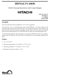 Datasheet HD74ALVC16836 manufacturer Hitachi