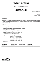 Datasheet HD74ALVC2G08 manufacturer Hitachi