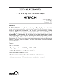 Datasheet HD74ALVCH162721 manufacturer Hitachi
