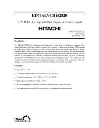 Datasheet HD74ALVCH162820 manufacturer Hitachi