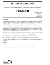 Datasheet HD74ALVCHR162269A manufacturer Hitachi