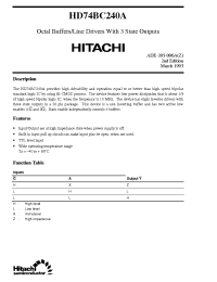 Datasheet HD74BC240A manufacturer Hitachi