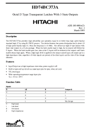 Datasheet HD74BC373A manufacturer Hitachi