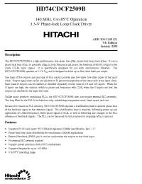 Datasheet HD74CDCF2509B manufacturer Hitachi