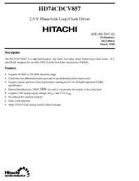Datasheet HD74CDCV857 manufacturer Hitachi