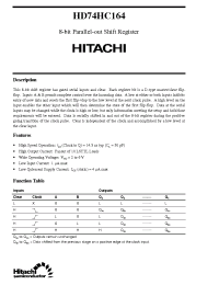 Datasheet HD74HC164 manufacturer Hitachi