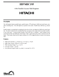 Datasheet HD74HC195 manufacturer Hitachi