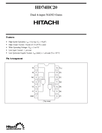 Datasheet HD74HC20 manufacturer Hitachi