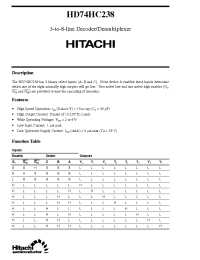 Datasheet HD74HC238 manufacturer Hitachi