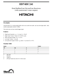 Datasheet HD74HC241 manufacturer Hitachi