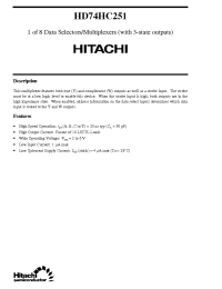 Datasheet HD74HC251 manufacturer Hitachi