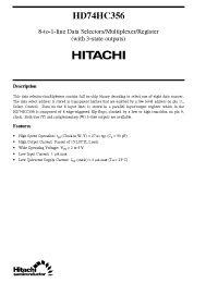 Datasheet HD74HC356 manufacturer Hitachi