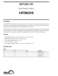 Datasheet HD74HC390 manufacturer Hitachi