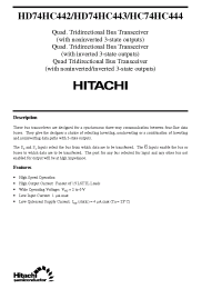 Datasheet HD74HC442 manufacturer Hitachi