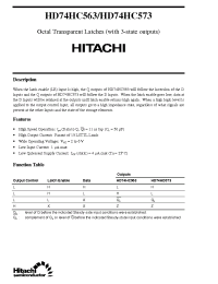 Datasheet HD74HC563 manufacturer Hitachi
