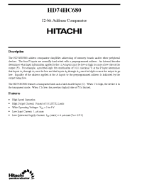Datasheet HD74HC680 manufacturer Hitachi