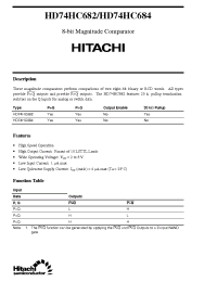 Datasheet HD74HC684 manufacturer Hitachi
