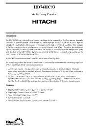 Datasheet HD74HC93 manufacturer Hitachi