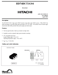 Datasheet HD74HCT1G04 manufacturer Hitachi