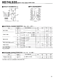Datasheet HD74LS20 manufacturer Hitachi