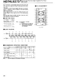 Datasheet HD74LS273 manufacturer Hitachi
