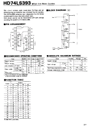 Datasheet HD74LS393FP(SMD) manufacturer Hitachi