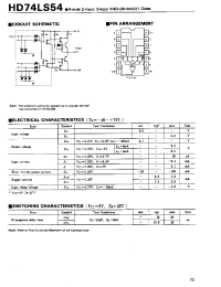 Datasheet HD74LS54 manufacturer Hitachi