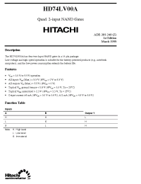 Datasheet HD74LV00A manufacturer Hitachi