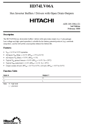 Datasheet HD74LV06A manufacturer Hitachi