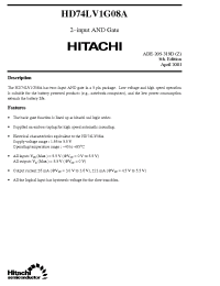 Datasheet HD74LV1G08A manufacturer Hitachi