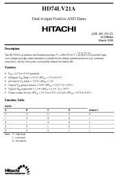 Datasheet HD74LV21A manufacturer Hitachi